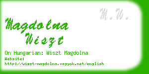 magdolna wiszt business card